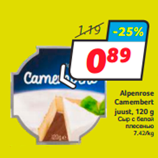 Allahindlus - Alpenrose Camembert juust, 120 g