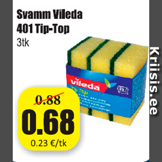 Allahindlus - Svamm Vileda 401 Tip-Top 3 tk