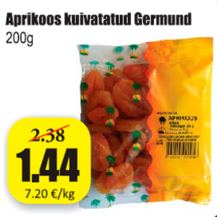 Allahindlus - Aprikoos kuivatatud Germund 200 g