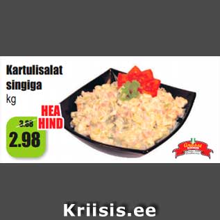 Allahindlus - Kartulisalat singiga kg