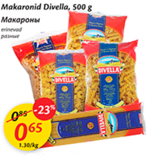 Allahindlus - Makaronid Divella, 500 g