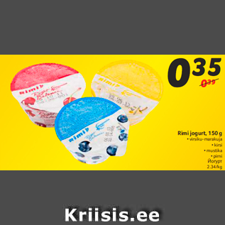 Allahindlus - Rimi jogurt, 150 g