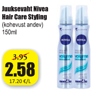 Allahindlus - Juuksevaht Nivea hair Care Styling