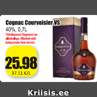 Allahindlus - Cognac Courvoisier VS