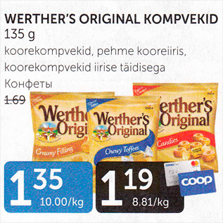 Allahindlus - WERTHER´S ORIGINAL KOMPVEKID 135 G