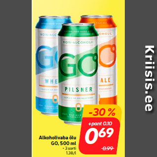 Allahindlus - Alkoholivaba õlu GO, 500 ml