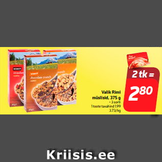 Allahindlus - Valik Rimi müslisid, 375 g