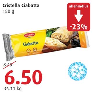 Allahindlus - Cristella Ciabatta