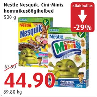 Allahindlus - Nestle Nesquik, Cini-Minis hommikusöögihelbed