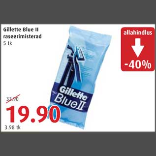 Allahindlus - Gillette Blue II raseerimisterad