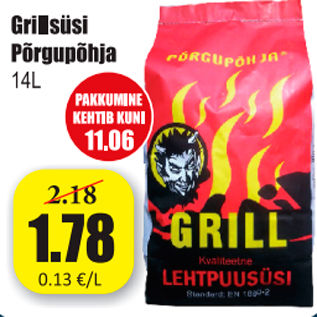 Allahindlus - Grillsüsi Põrgupõhja 14 L