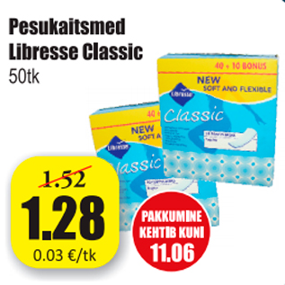 Allahindlus - Pesukaitsmed Libresse Classic