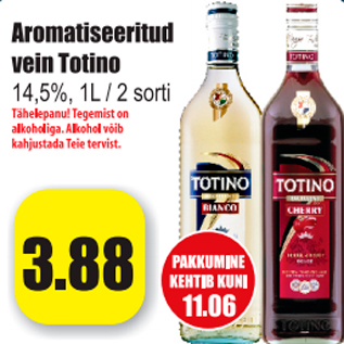 Allahindlus - Aromatiseeritud vein Totino