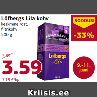 Allahindlus - Löfbergs Lila kohv