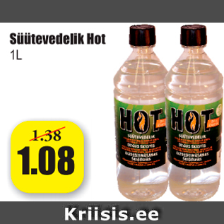 Allahindlus - Süütevedelik Hot 1 L