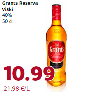 Allahindlus - Grants Reserva viski 40% 50 cl