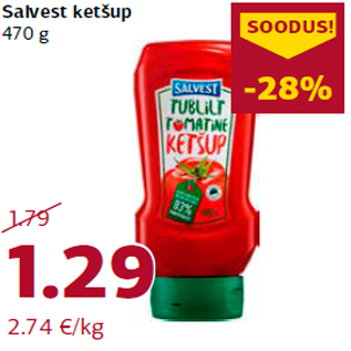 Allahindlus - Salvest ketšup 470 g