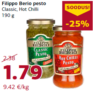 Allahindlus - Filippo Berio pesto