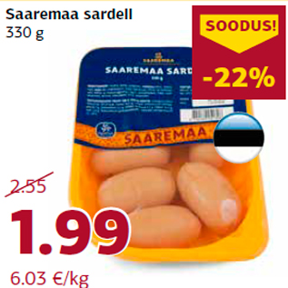 Allahindlus - Saaremaa sardell 330 g