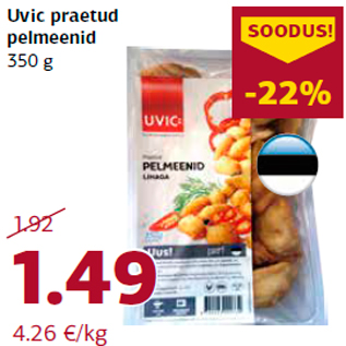 Allahindlus - Uvic praetud pelmeenid 350 g