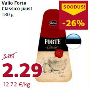 Allahindlus - Valio Forte Classico juust 180 g