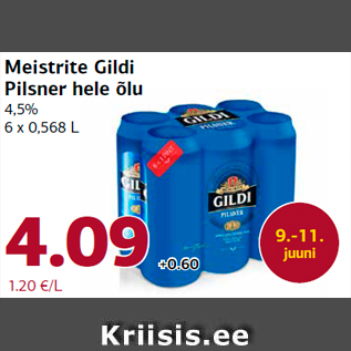 Allahindlus - Meistrite Gildi Pilsner hele õlu