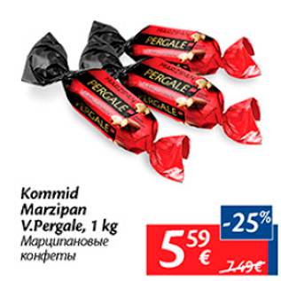 Allahindlus - Kommid Marzipan V.Pergale, 1 kg