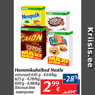 Allahindlus - Hommikuhelbed Nestle