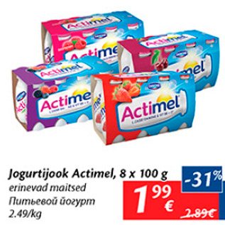 Allahindlus - Jogurtijook Actimel, 8 x 100 g