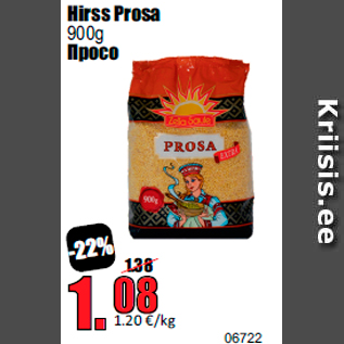 Allahindlus - Hirss Prosa 900g