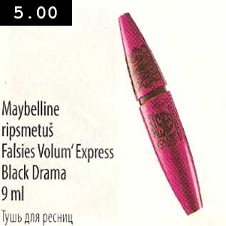 Allahindlus - Maybelline ripsmetuš Falsies Volum`Express Black Drama