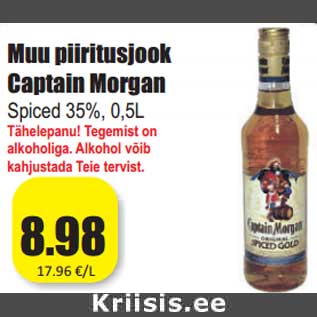 Allahindlus - Muu piiritusjook Captain Morgan