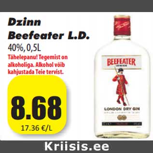 Allahindlus - Dzinn Beefeater L.D.