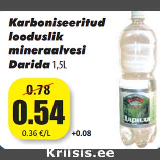 Allahindlus - Karboniseeritud looduslik mineraalvesi Darida