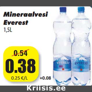 Allahindlus - Mineraalvesi Everest