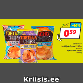 Allahindlus - Virtuosso tortiljakrõpsud, 200 g