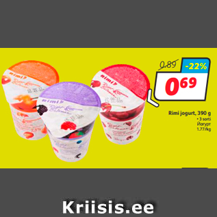 Allahindlus - Rimi jogurt, 390 g