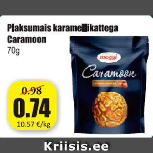 Allahindlus - Plaksumais karamellikattega Caramoon 70 g