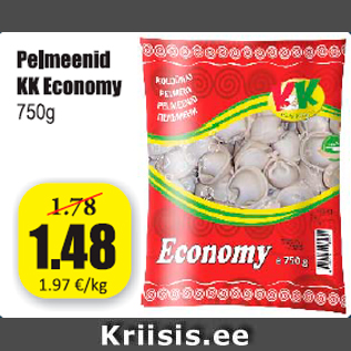 Allahindlus - Pelmeenid KK Economy 750 g