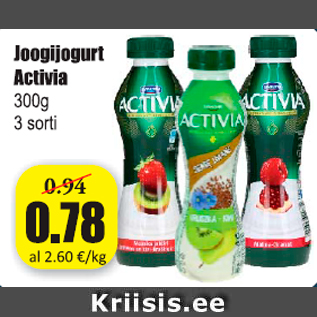 Allahindlus - Joogijogurt Activia