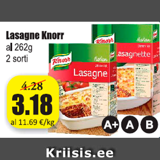 Allahindlus - Lasagne Knorr