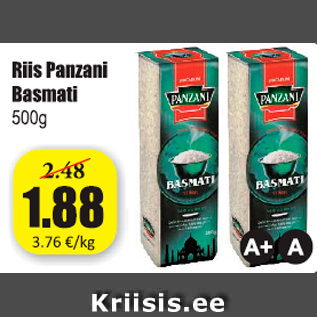 Allahindlus - Riis Panzani Basmati 500 g