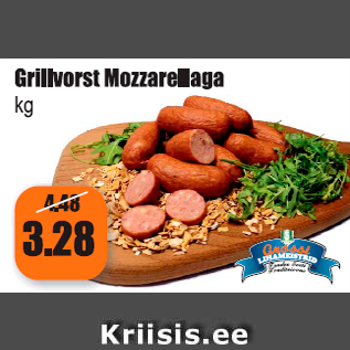 Allahindlus - Grillvorst Mozzarellaga kg