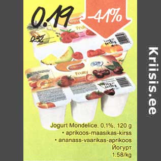 Allahindlus - Jogurt Mondelice,