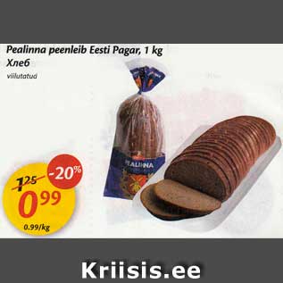 Allahindlus - Pealinna peenleib Eesti Pagar, 1 kg