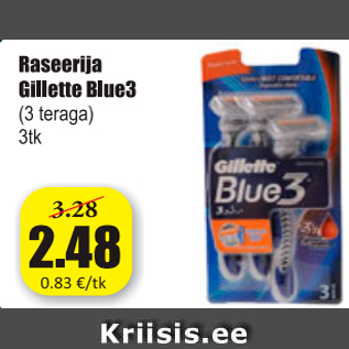 Allahindlus - Raseerija Gillette Blue3