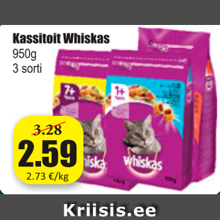 Allahindlus - Kassitoit Whiskas