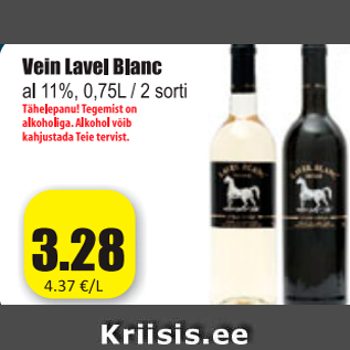 Allahindlus - Vein Lavel Blanc