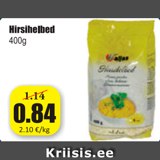 Allahindlus - Hirsihelbed, 400 g