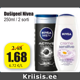 Allahindlus - Dušigeel Nivea